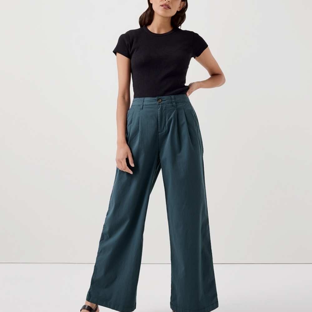 Pact Brushed Twill Boulevard Wide Leg Trousers